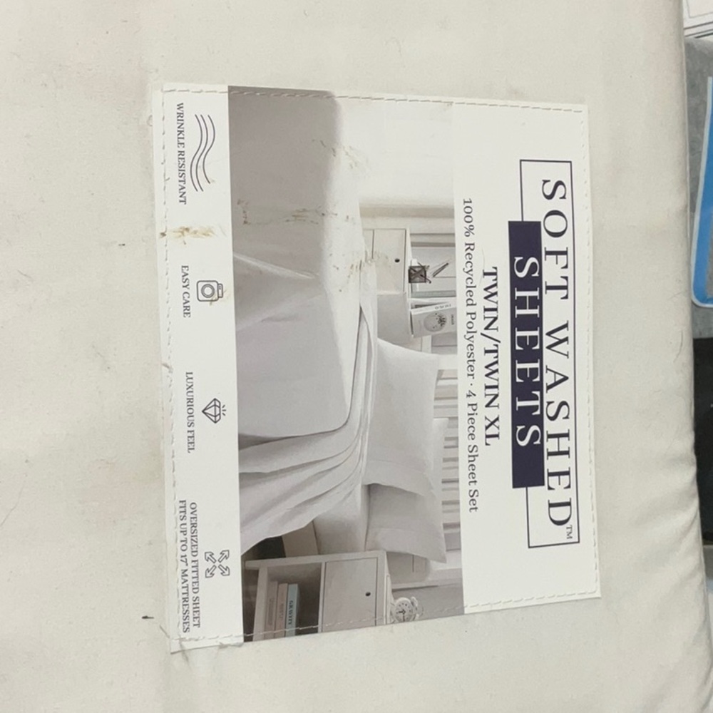 Soft Washed White Sheet Set